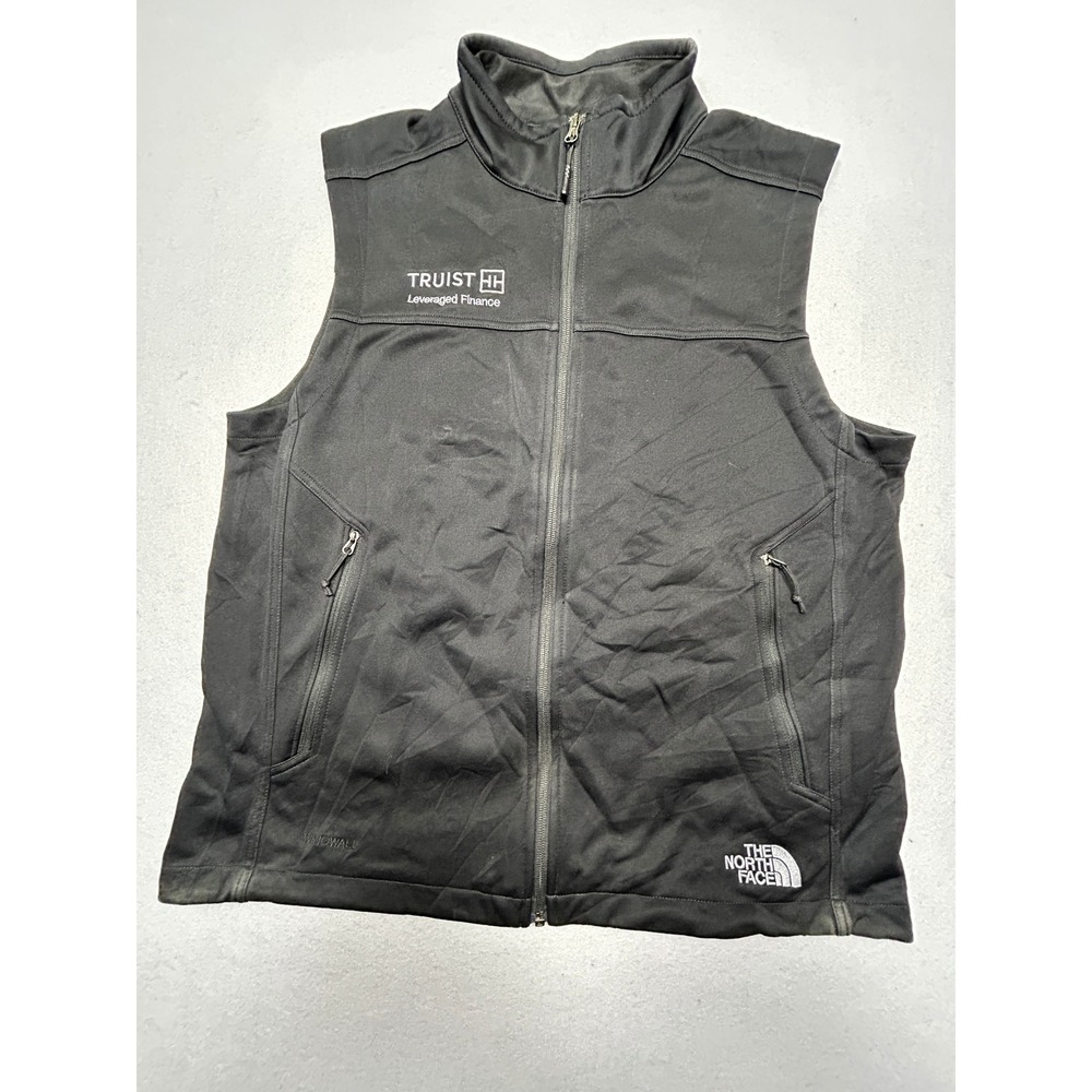 The North Face WindWall Vest Mens Large Black Truist Finance Softshell Excellent